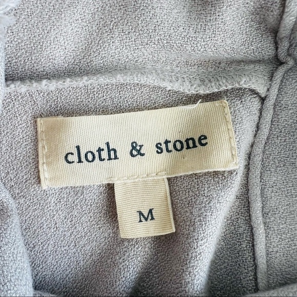 Anthropologie Cloth & Stone button back frayed top - Picture 8 of 8